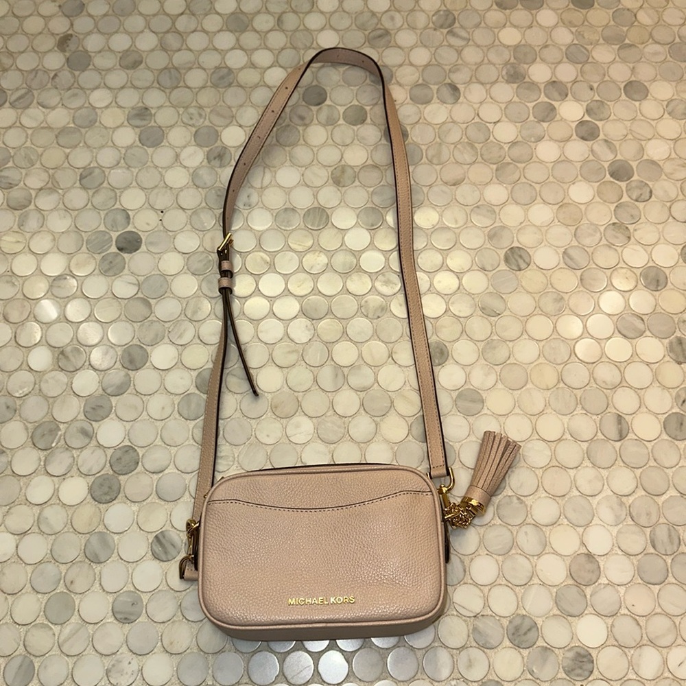 Pink/beige Michael Kors crossbody bag